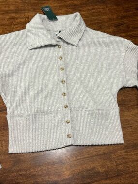 wild fable Light Gray Ribbed Sweater